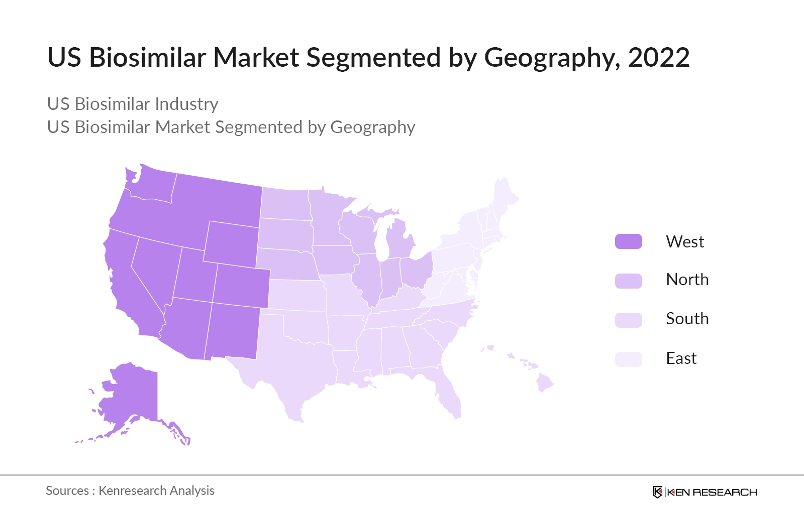 US Biosimilar Market Segmented By Geography